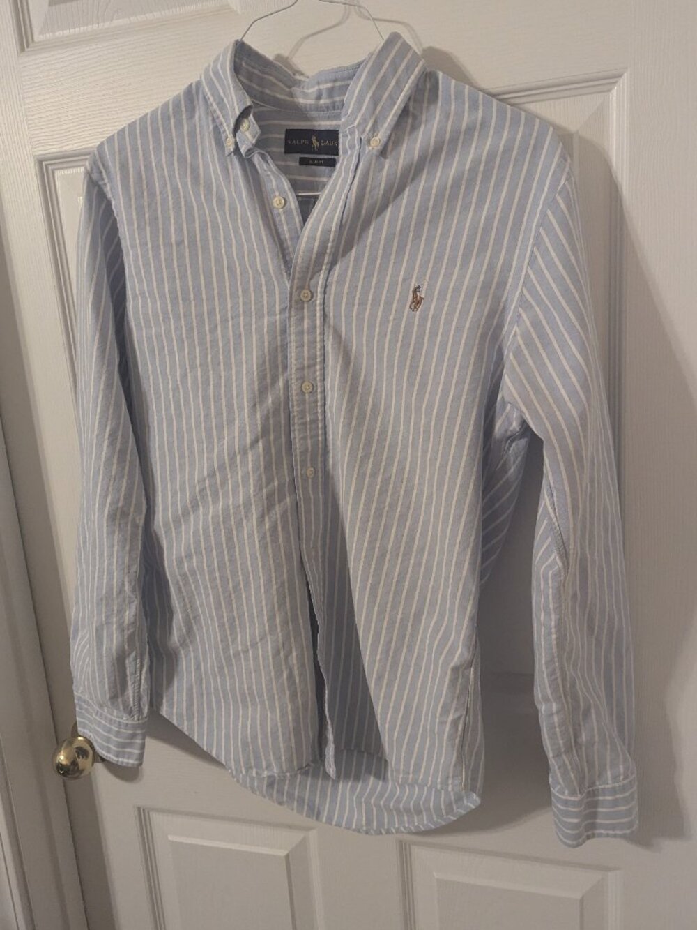 Men's Ralph Lauren long sleeve shirt, Med-Slim Fit, $11.